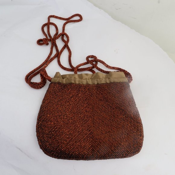 Micheline Burke Beaded Satin Purse - Picture 1 of 7